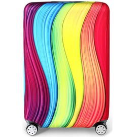 Suitcase Cover Elastic Suitcase Cover Bamboo Carbon Fibre 18-32 Inch Suitcase Protective Cover Luggage Cover Travel Suitcase Cover Suitcase Protector Luggage Cover Luggage Cover, Wave, casual