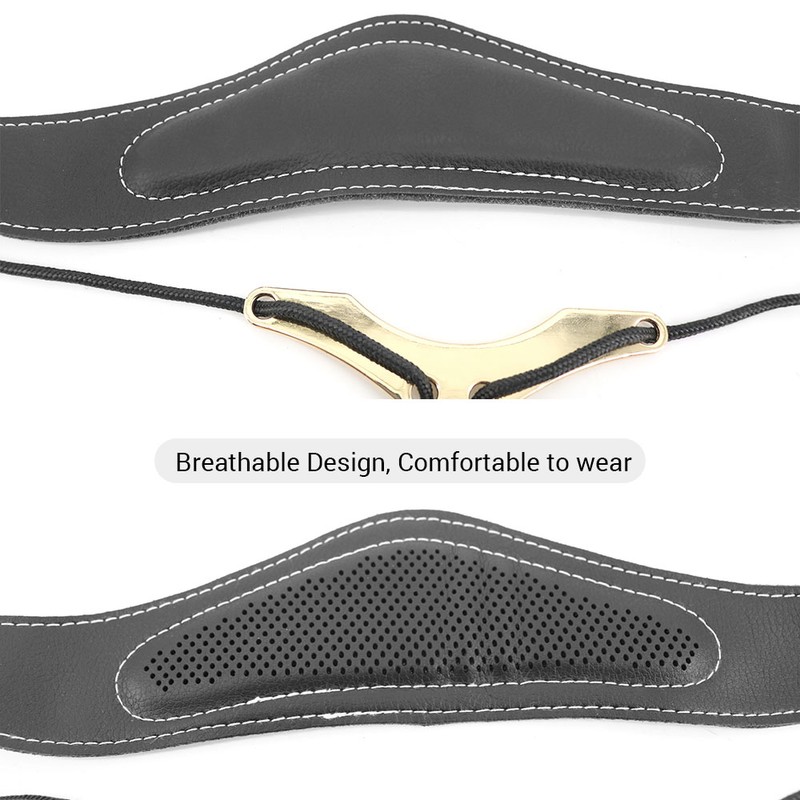 Universal Adjustable Saxophone Neck Strap PU Leather Sax Strap Metal