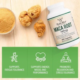 Double Wood Raíz De Maca 1000 Mg 300 Cápsulas Sabor Sin Sabor