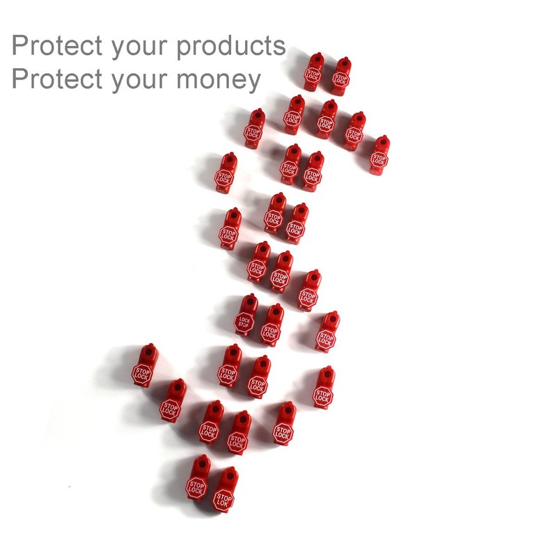 BETERTEK Peg Hook Stop Lock for Prevent The Sweep Theft