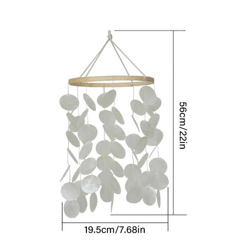 White Shell Wind Chime Hanging Dreamcatcher Sympathy Wind Chimes for