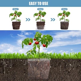 YOUTU® Set of 4 Stainless Steel Root Protection for Plants, Vole Basket, Plant Basket Vole Protection, Plant Root Protection for Protection of the Roots of Trees, Flowers, Vegetables (45 x 40 cm)