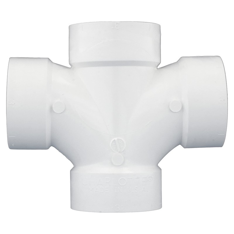 CHARLOTTE PIPE 3 DWV Double Sanitary TEE DWV (Drain, Waste