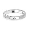 TJC White Diamond Band Ring In Platinum Plated 925 Sterling
