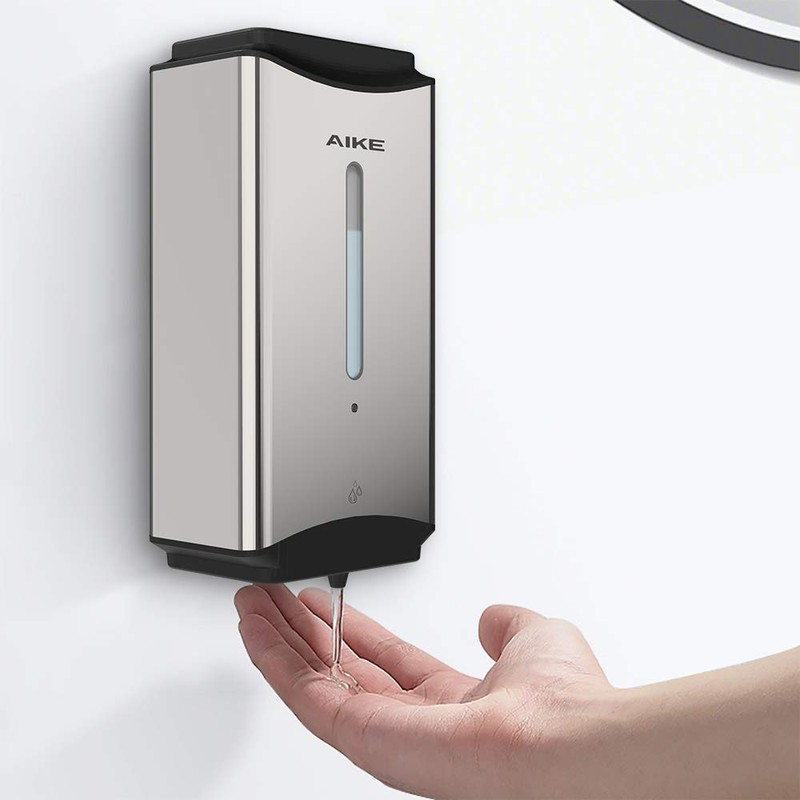 AIKE Automatic Soap Dispenser Commercial Wall Mounted Liquid Dispenser Polished