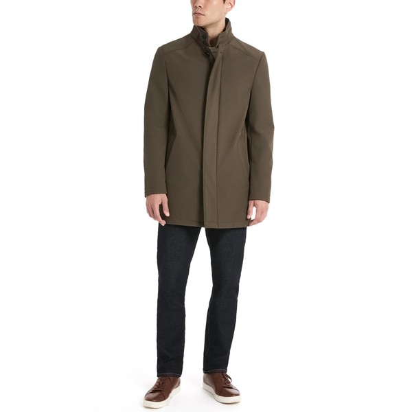 Van Heusen Men's Tedford Overcoat with Stand Collar, Olive, XX-Large