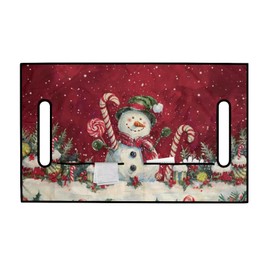 Oramclsy Snowman Golf Cart Seat Covers with 4 Convenient Pockets,Golf Cart Seat Blanket/Towel for Club Car,Golf Cart Seat Accessories,All Season Using Christmas Decor