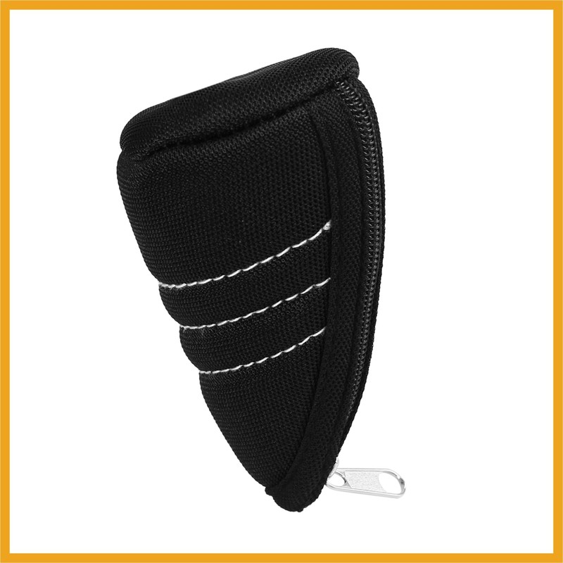 Partuto Black Zipper Closure Gear Shift Knob Cover for Auto