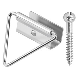 25 Pack PL 14656 Window Screen Bottom Latches Replacement for Prime-Line Bottom Clips, Window Screen Retainer Clips with Ball-Head Screws, Window Screen Pull Tabs 7/16'' Mill Finish