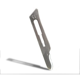 Disposable Scalpels Sterile Surgical Blade Size 15 Stainless Steel with Plastic Handle & Metric Line Individually Foil Wrapped Case of 500