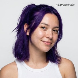 Adore Semi Permanent Hair Color (113 African Violet) | Vegan & Cruelty-Free Purple Hair Dye | No Ammonia, No Peroxide, No Alcohol | 4 Fl Oz