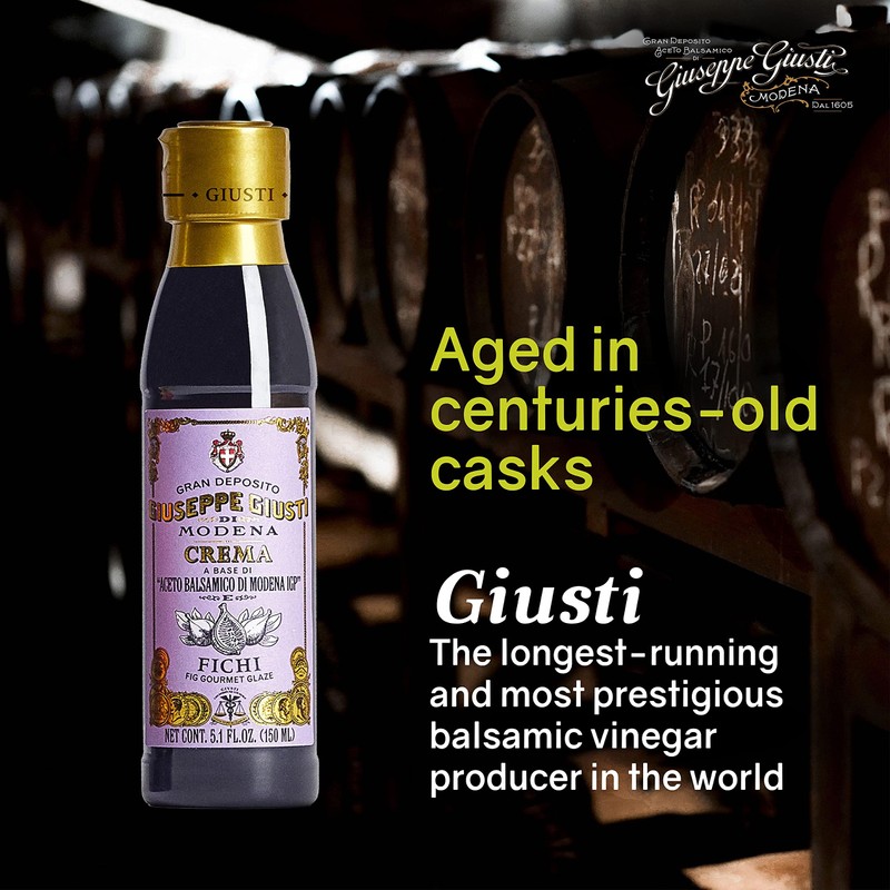 Giusti Fig Balsamic Vinegar Glaze Condiment – Italian Gourmet Balsamic