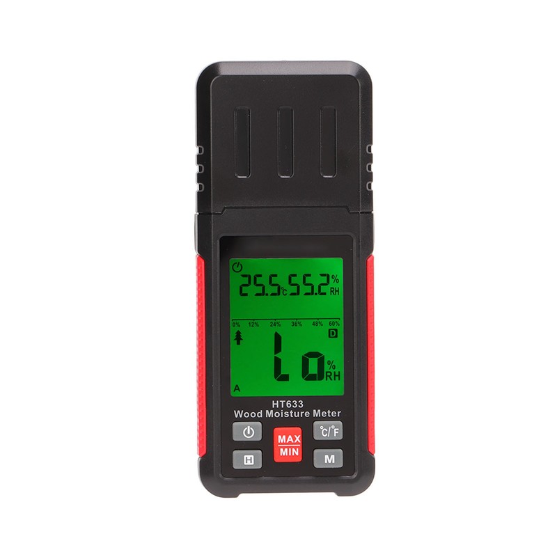 Wood Moisture Meter Multifunctional Digital Moisture Detection Tester for Firewood