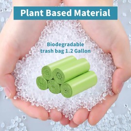 Vosyinm Small Trash Bags 1.2 Gallon, 120 Count Bathroom Garbage Bags, Compost Trash Bags for 1-2 Gallon Trash Can, Small Trash Bags Bathroom Strong and Tough for Kitchen Office