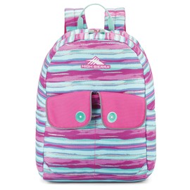 High Sierra Chiqui Backpack/Daypack Travel Bag with Padded Tablet Sleeve, Accessory Pocket and Reflective Straps, Watercolor Stripes