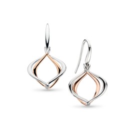 Kit Heath Alicia Rose Grande Earrings – Sterling Silver, Rose Gold Plate, Elegant Drop Jewellery. A blend of warmth and elegance