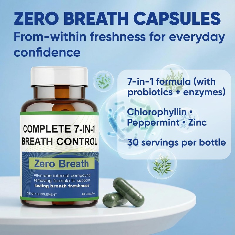 Zero Breath Capsules, Zero Breath 7 in 1 Bad Breath