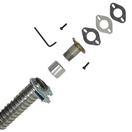 GenExhaust for Champion Generator w/ #90A exhaust cover plate 1-1/2" steel exhaust extension. (2)