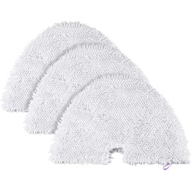 Fushing 3Pcs Steam Mop Pads, Triangle Washable Microfiber Cleaning Steamer Replacement Pads for Shark Steam Pocket Mop S3500 Series S3501 S3550 S3601 S3601D S3801 S3801CO S3901 SE450 S2901