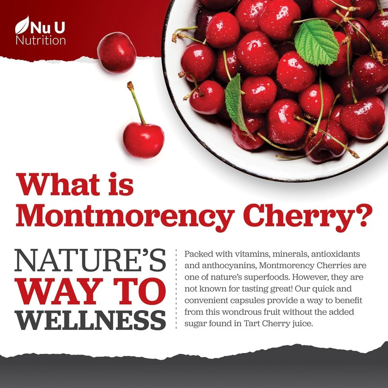 Montmorency Cherry Capsules 3200mg – High-Strength Tart Cherry Extract –
