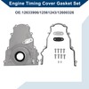 Hihaha No.12633906/12561243/12600326 Engine Timing Cover Gasket Set for LS2 LS3