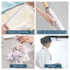 50PCS Individually Wrapped Disposable Shower Caps, Plastic Waterproof Elastic Hair