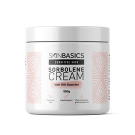 SKIN BASICS Sorbolene Cream with 10% Glycerine Jar 500g - Gentle Soap Free Cleanser - Clinically Tested, Non-Irritating, Hypoallergenic Deep Moisturiser for Dry & Sensitive Skin - Makeup Remover