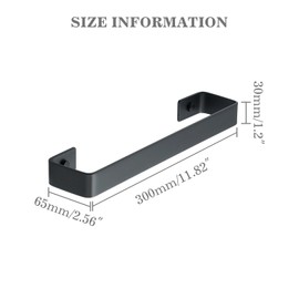 Alise Bath Hand Towel Holder, SUS304 Stainless Steel Towel Rack, Wall Mount Towel Hanger for Bathroom, Lavatory, Kitchen, Matte Black, 12 Inch