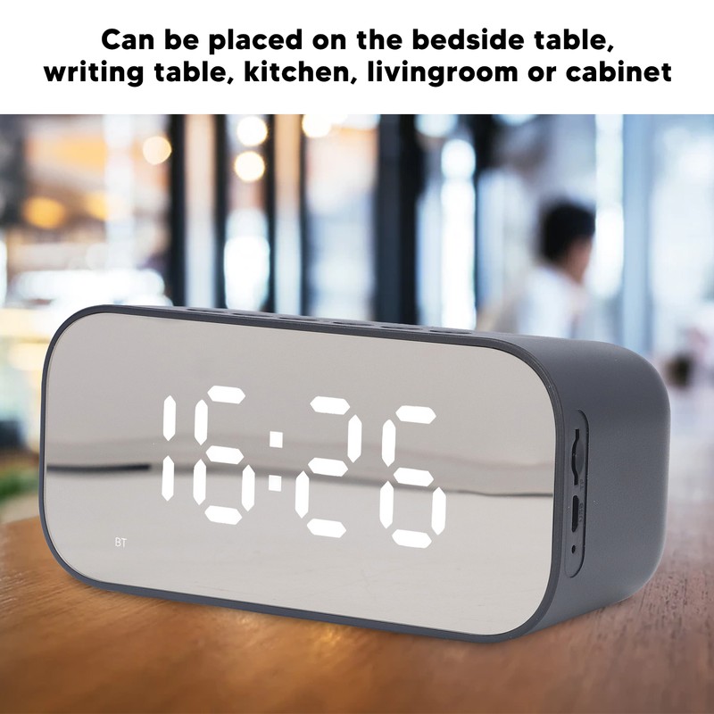 Alarm Clock Radio Portable Dimmer Control Dual Alarm FM Alarm