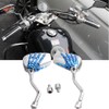 AULESSE 1 Pair Left Right Universal Motorcycle Scooter Chrome Skull
