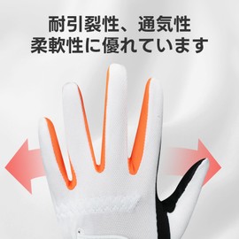 Golf Gloves Kids Junior Kids Golf Gloves Ambidextrous All Weather Durable 4 Colors Unisex 1 Pair SML XL (X-Large, White)