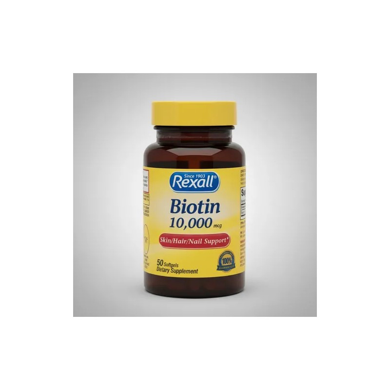 Rexall Biotina 10000mcg 50 Capsulas
