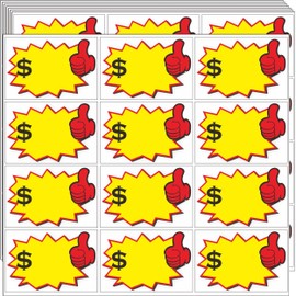 312 Pack Garage Sale Price Stickers, 2x3 Inches Yard Sale Price Tags Stickers with Space to Write Pricing for Retail, Flea Market, Annual Community Sales