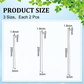 WADORN 6Pcs 3 Sizes Professional Upholstery Needle, 8/10/12 inches Long Sewing Needles Easy to Thread Large Eye Hand Sewing Needles for Upholstery Leather Home Crafts Projects Repair Stitching