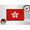 Wooden Sign Hong Kong Flag 18 x 12 cm Retro