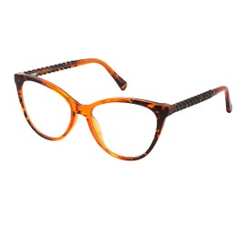 EDGEIWEAR Orange and Tortoise Shell Two Tone Cateye Blue Light Blocking Glasses Women Lightweight Frame Computer Anti-Blue Light Lens Eyeglasses