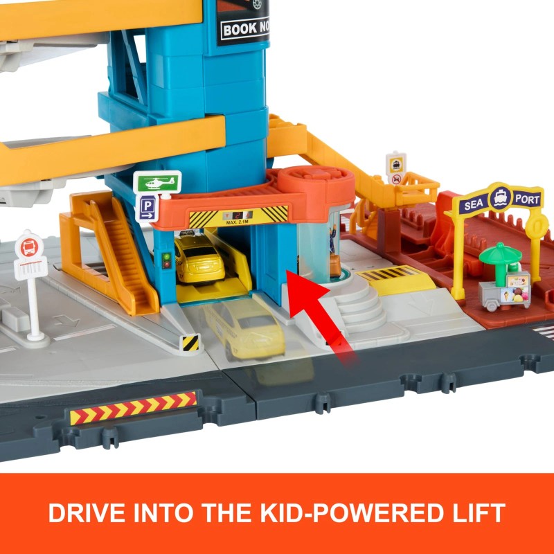 Matchbox Action Drivers Transportation Center Playset With Helicopter Boat Taxi