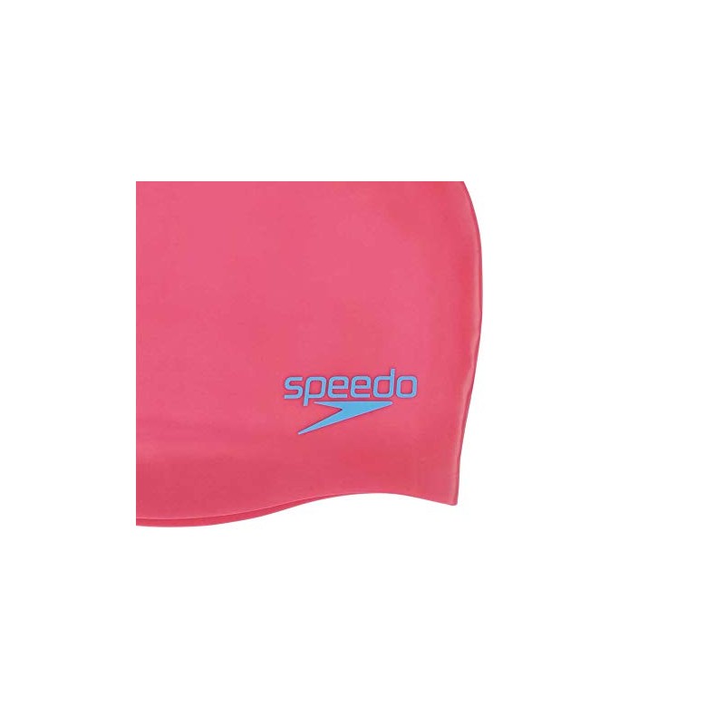 Speedo Unisex – Erwachsene Plain Moulded Silc Cap Ju Pink Badekappe,