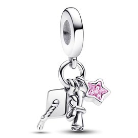 PHCLASY 2025 Heart Charm Pendant Compatibility for Bracelet Graduation Charm Women, Cubic Zirconia