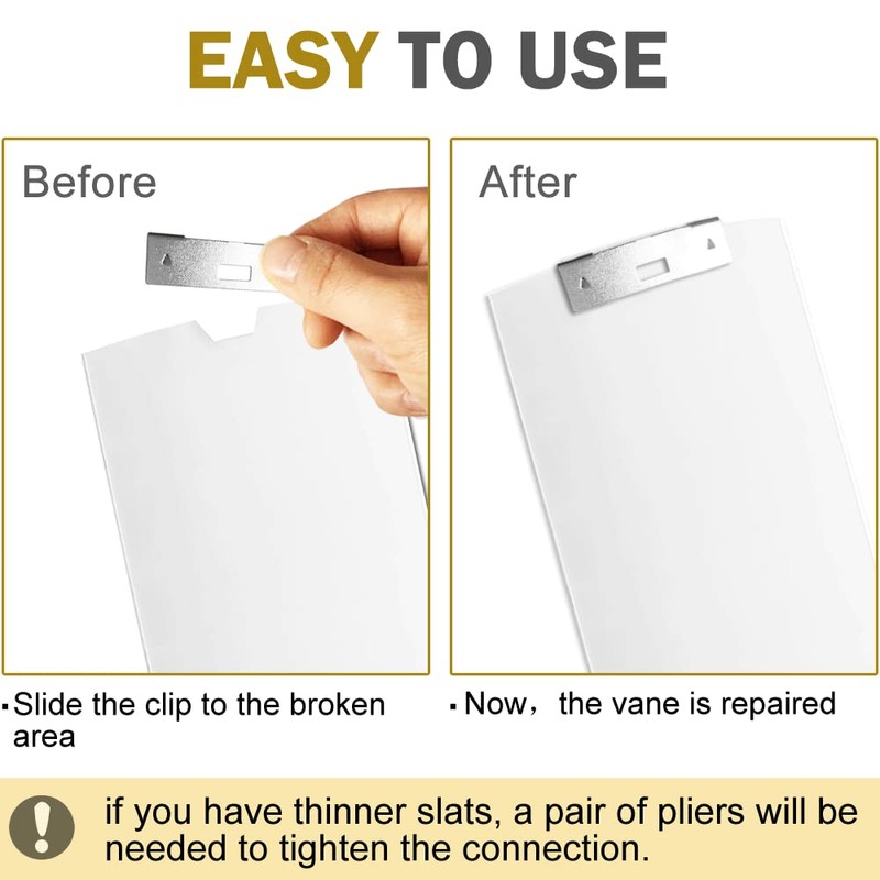 Vertical Blind Repair Vane Savers, Electroplated Vertical Blinds Repair Kit,