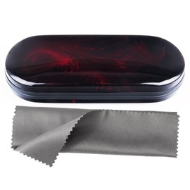 Vemiss Hard Shell Eyeglass Cases, Lightweight Portable Glasses Case for Women Men (A-red)