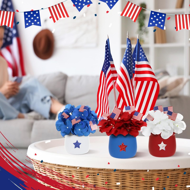 Funnymoom 6 Pack 4th of July Table Decor 250th Anniversary