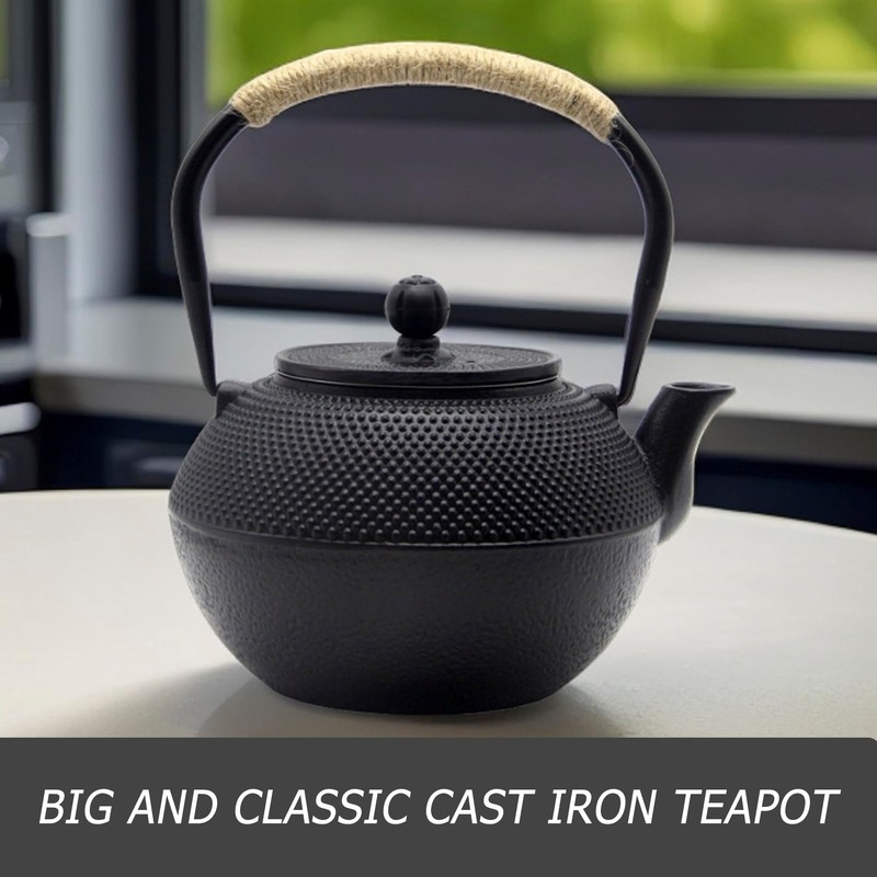 40.6oz Cast Iron Teapot, Japanese Tetsubin Tea Kettle for Stovetop