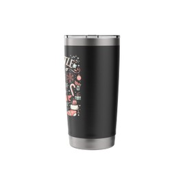 Santa's Little Favorite Reindeer Girl Christmas Pajamas Girl Stainless Steel Insulated Tumbler