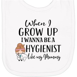 inktastic Future Dental Hygienist Like Mommy Newborn Bib White 3b7d3