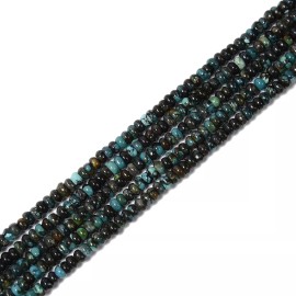 Unbranded Genuine Turquoise Smooth Rondelle Beads Size 3x5mm 15.5'' Strand