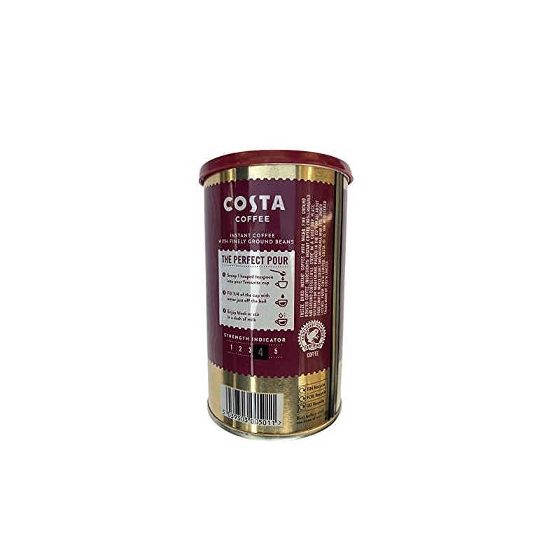 Costa Coffee Intense Dark Roast Instant Coffee with Finely Ground