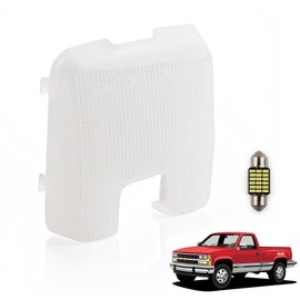 VYNTRAL Interior Overhead Roof Dome Map Light Cover Lens Compatible with Toyo-ta Truck & Pickup 4Runner 1984 1985 1986 1987 1988, [With Led Festoon Bulb] Dome Light Lens Cover, 1 PC
