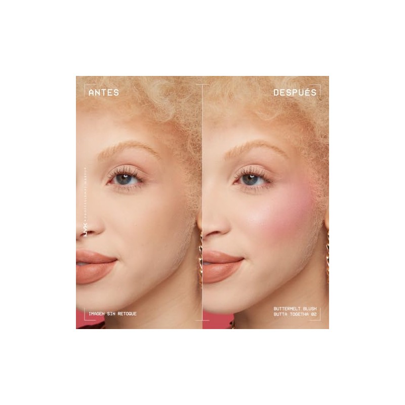 NYX Professional Makeup Buttermelt Blush, Rubor en Polvo, con hasta