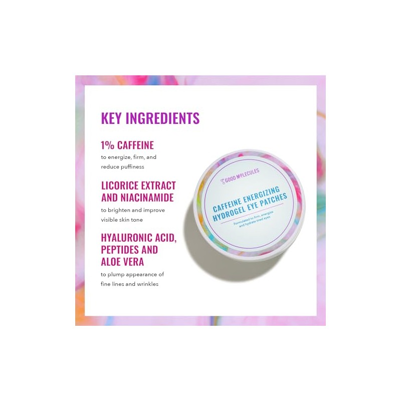 Good Molecules Caffeine Energizing Hydrogel Eye Patches - Hydrogel Mask